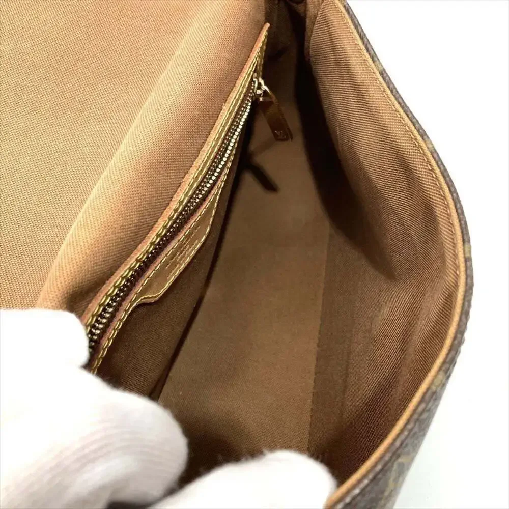 LOUIS VUITTON Authentic Brown Monogram Canvas Mini Looping Shoulder Bag
